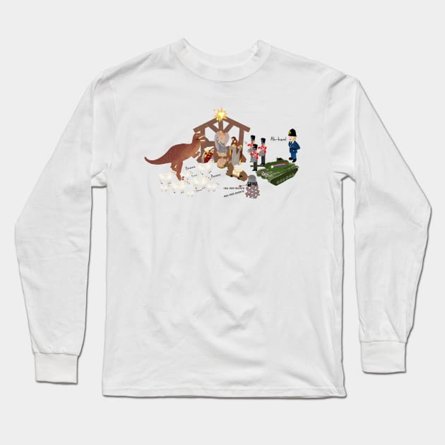 Mr Bean Nativity scene Long Sleeve T-Shirt by rachaelthegreat